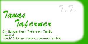 tamas taferner business card
